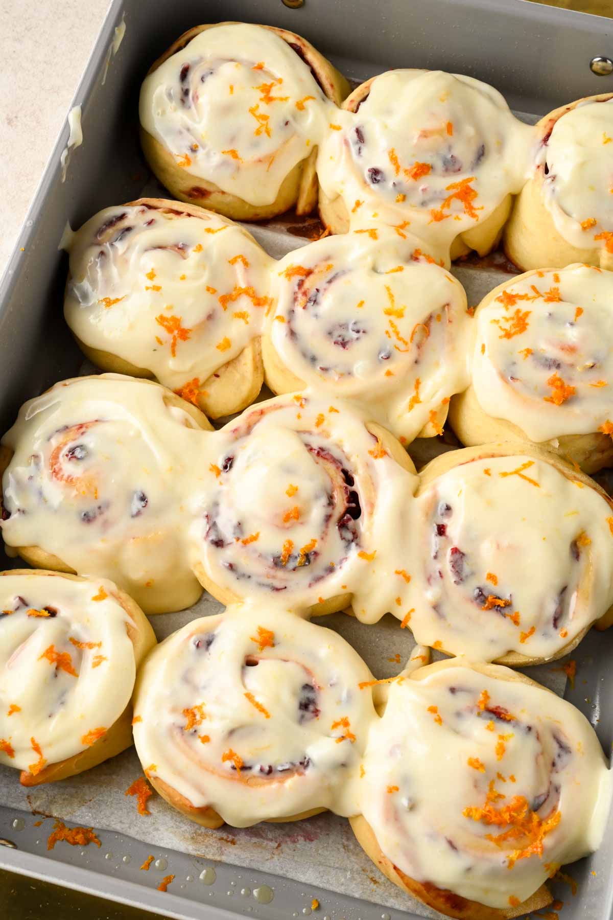 Cranberry Orange Cinnamon Rolls